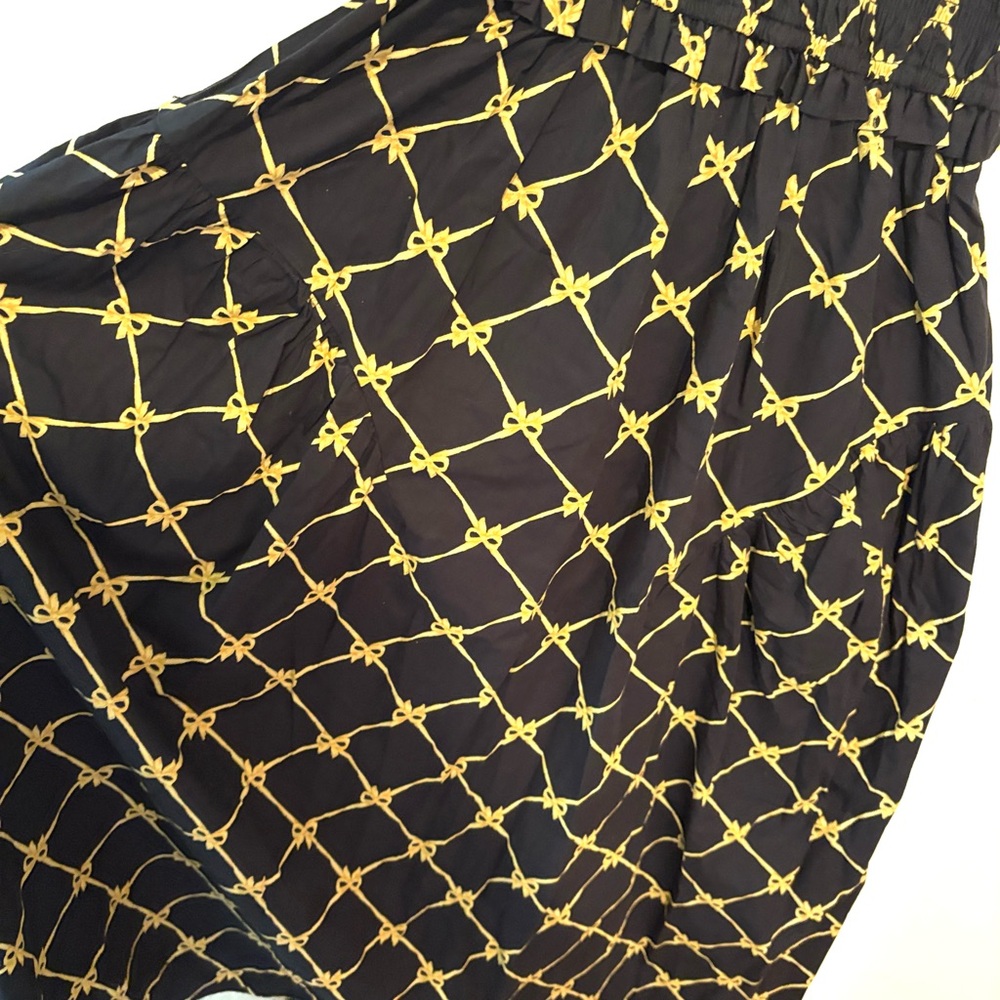 New Damson Madder Tish midi dress in black bow print - Picture 7 of 11
